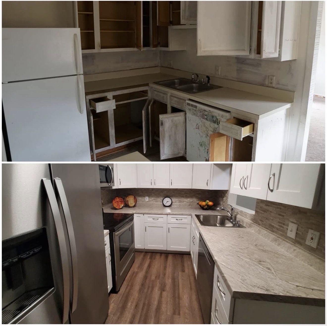 Kitchen improvement before and after view